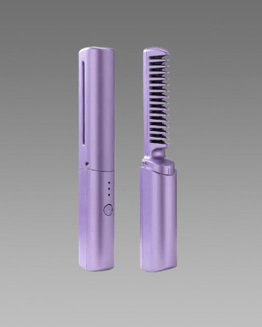 Meneflix Portable Cordless Hot Comb & Mini Straightener