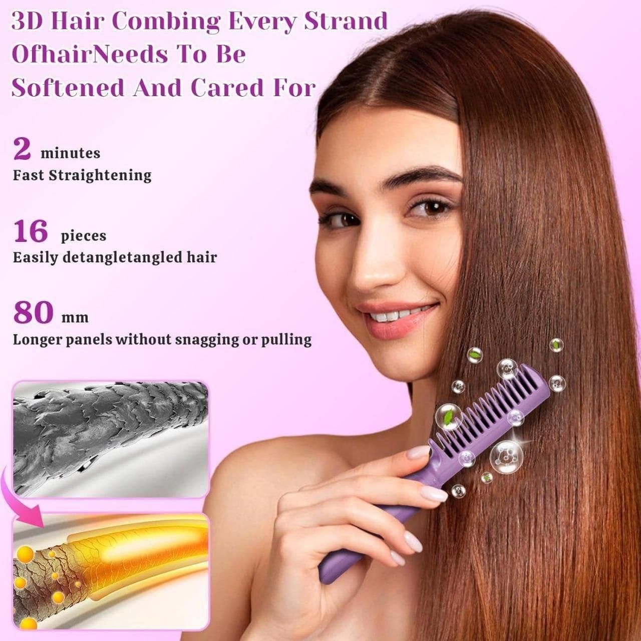 Meneflix Portable Cordless Hot Comb & Mini Straightener