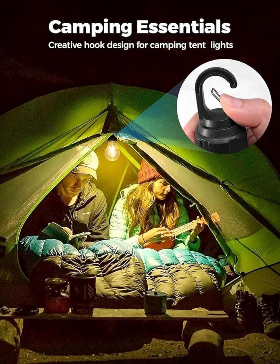 Illuminate Your Adventure: Rechargeable Hanging Bulb with 3 Modes - Perfect Camping Companion ( Pack of 2)