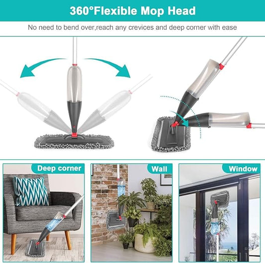 Mopify™ Floor Cleaning Mop Stick with Spray Bottle